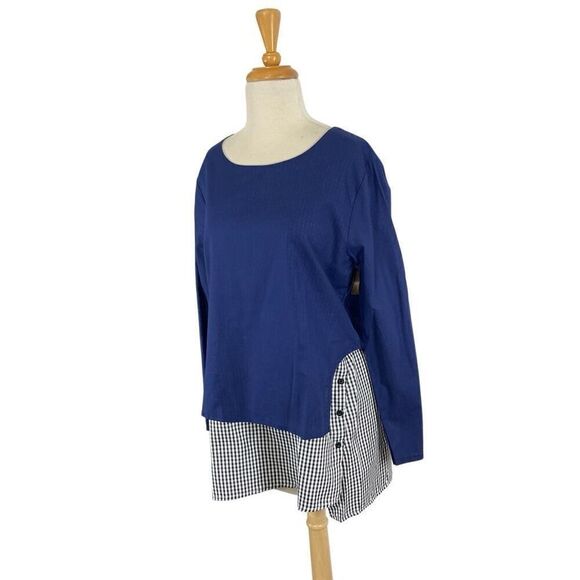 Lagenlook M Chinese XL Top Deconstructed Office Layered Career - Picture 7 of 8